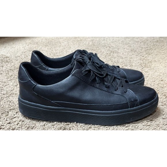 kizik Shoes Kizik Vegas Shoes Mens Size 1 Black Leather Comfort Slip On Low Top Sneakers